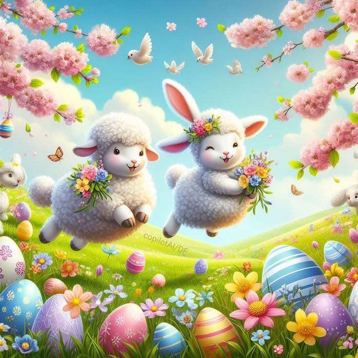 Flying sheep jigsaw puzzle online