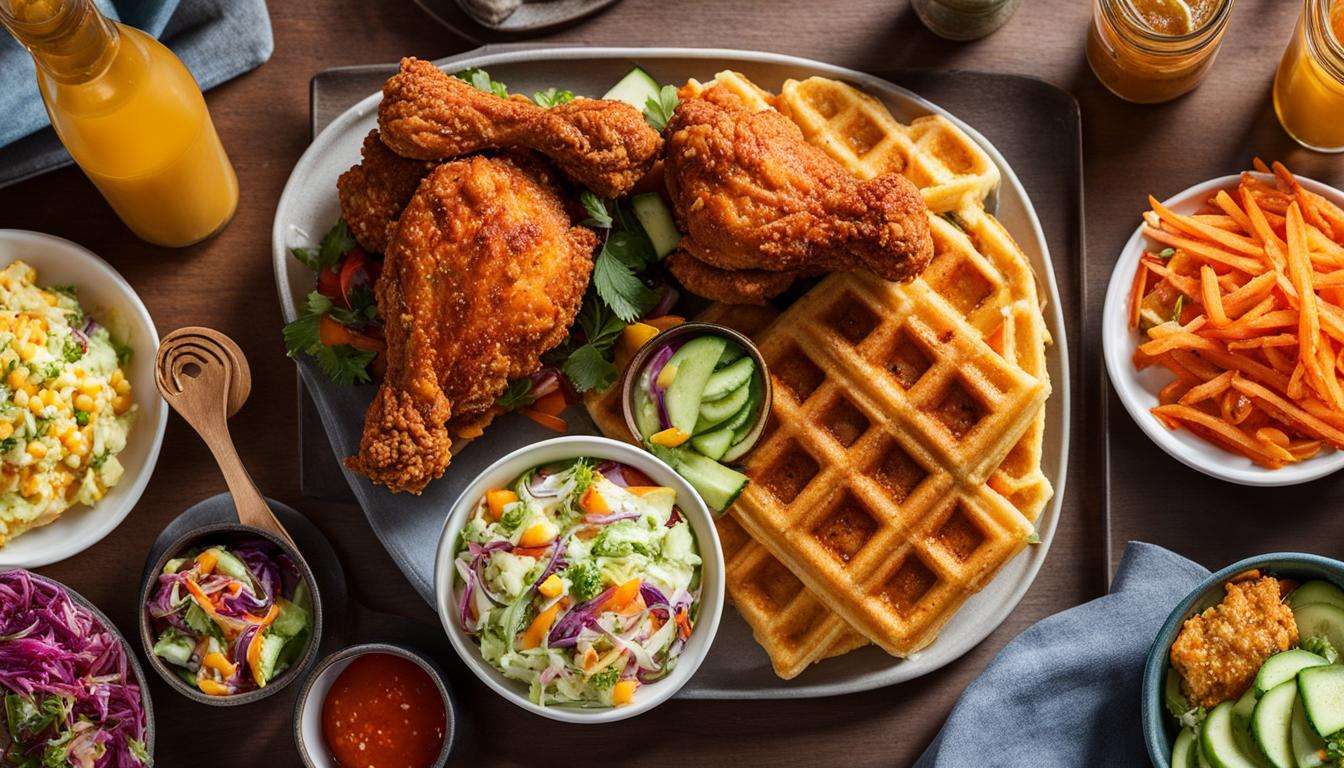 Pollo e waffle. puzzle online