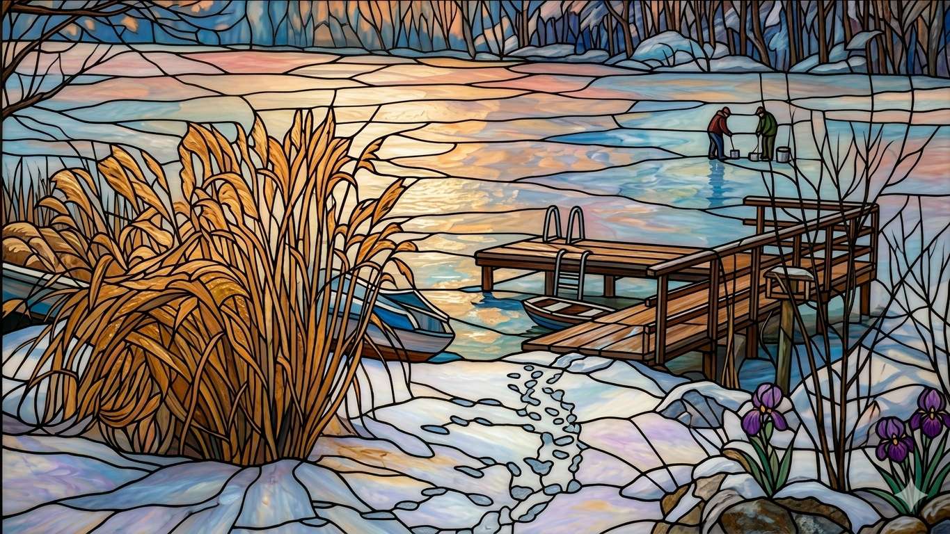 lago invernale puzzle online