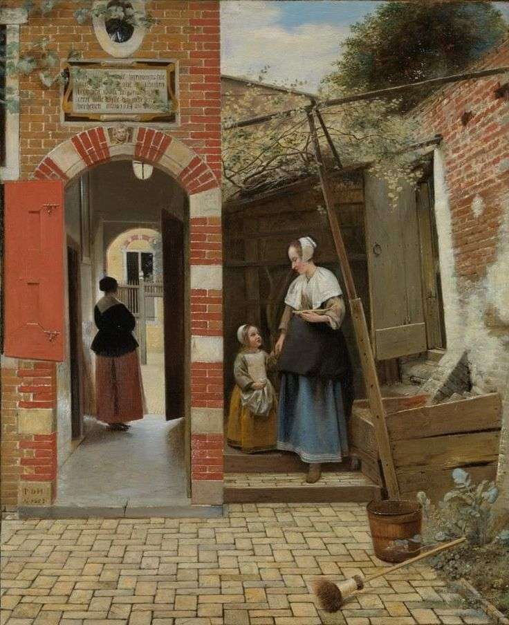 PIETER DE HOOCH -The Courtyard of a House in Delft jigsaw puzzle online