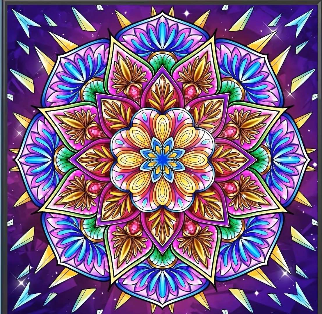 színes mandala minta kirakós online