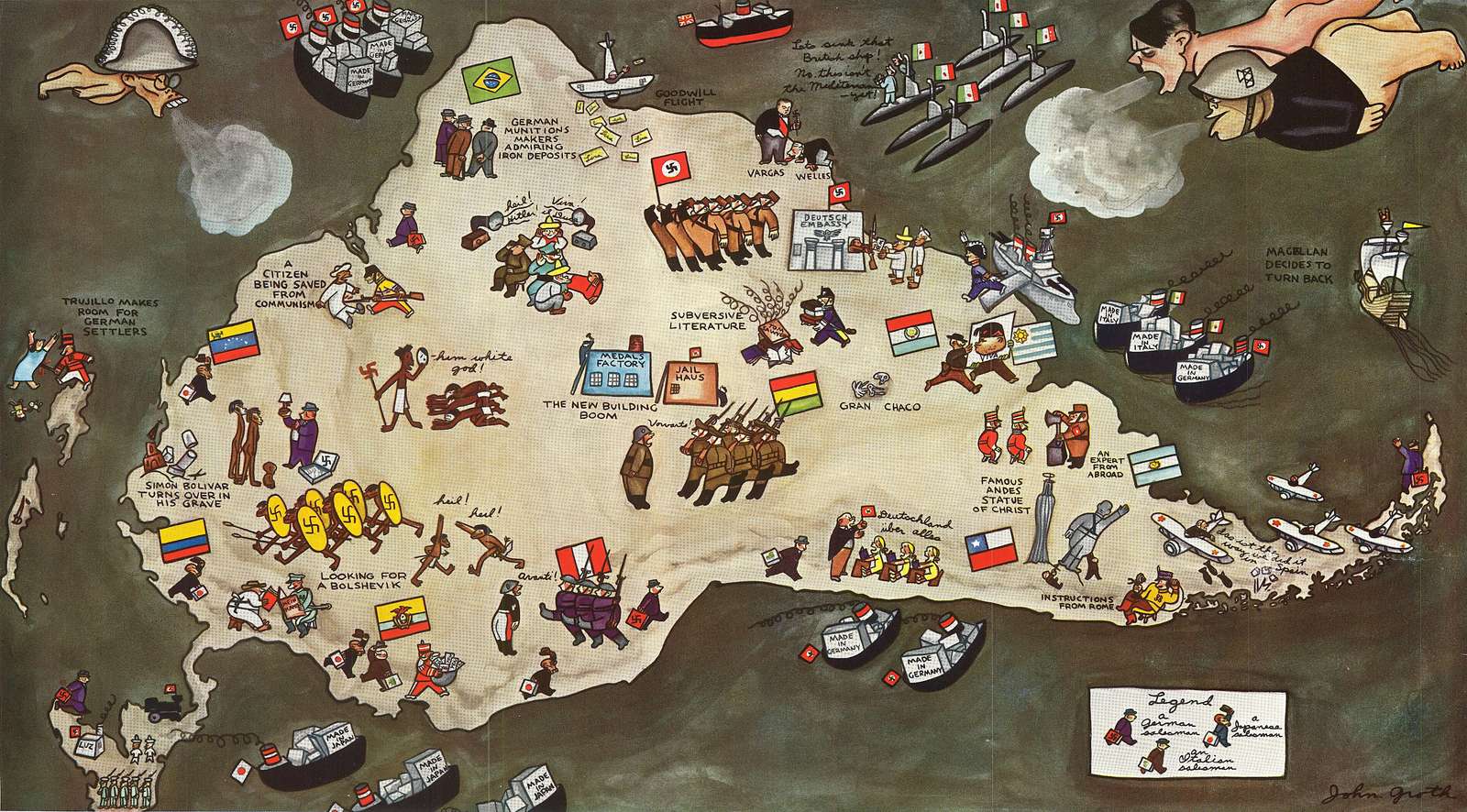 Groth J -1938- L'Amérique du Sud sous la doctrine Monroe puzzle en ligne