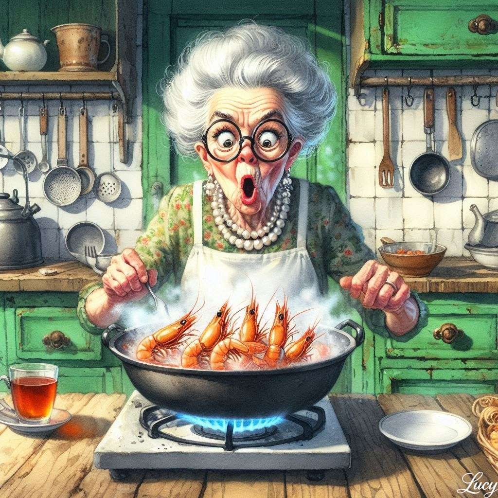 A startled elderly grandmother jigsaw puzzle online