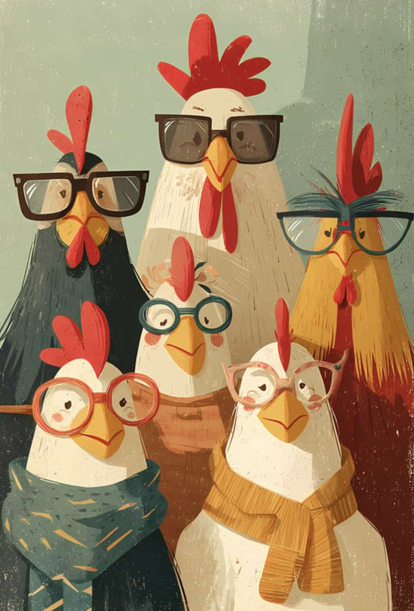 Le galline miopi puzzle online
