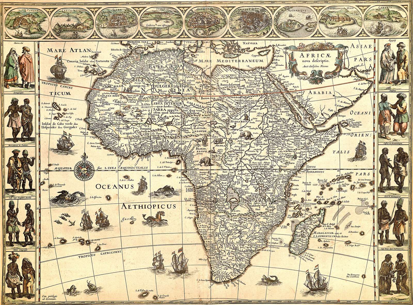 Blaeu et al -1617- New description of Africa jigsaw puzzle online