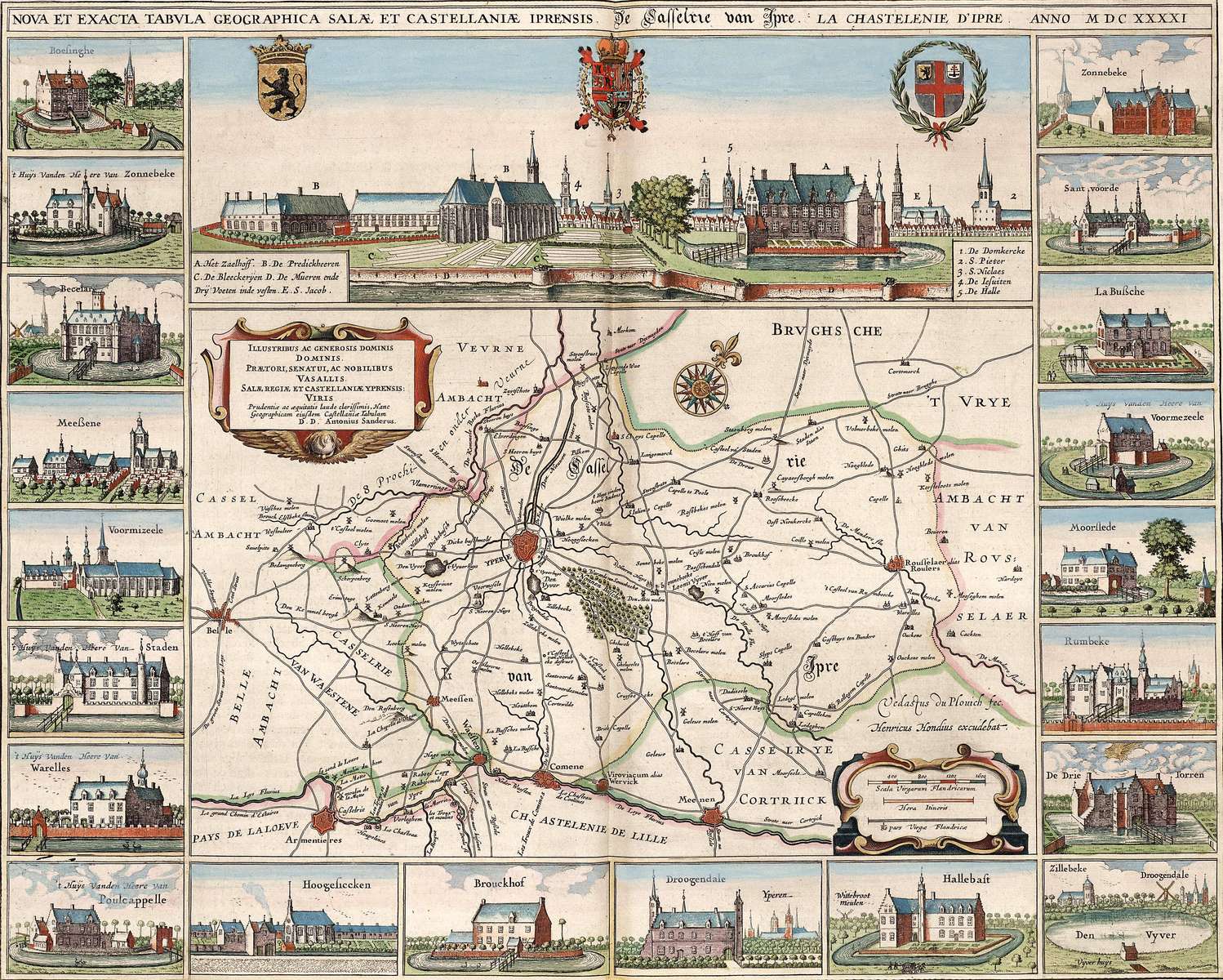 Blaeu et al -1641- Castles in Belgium online puzzle