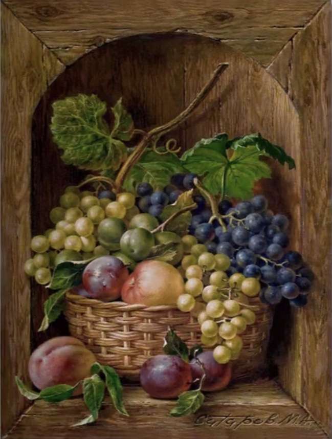 Fruit in wooden niche online puzzle