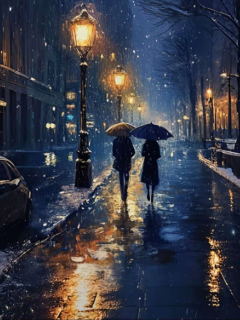 deštivý večer skládačky online