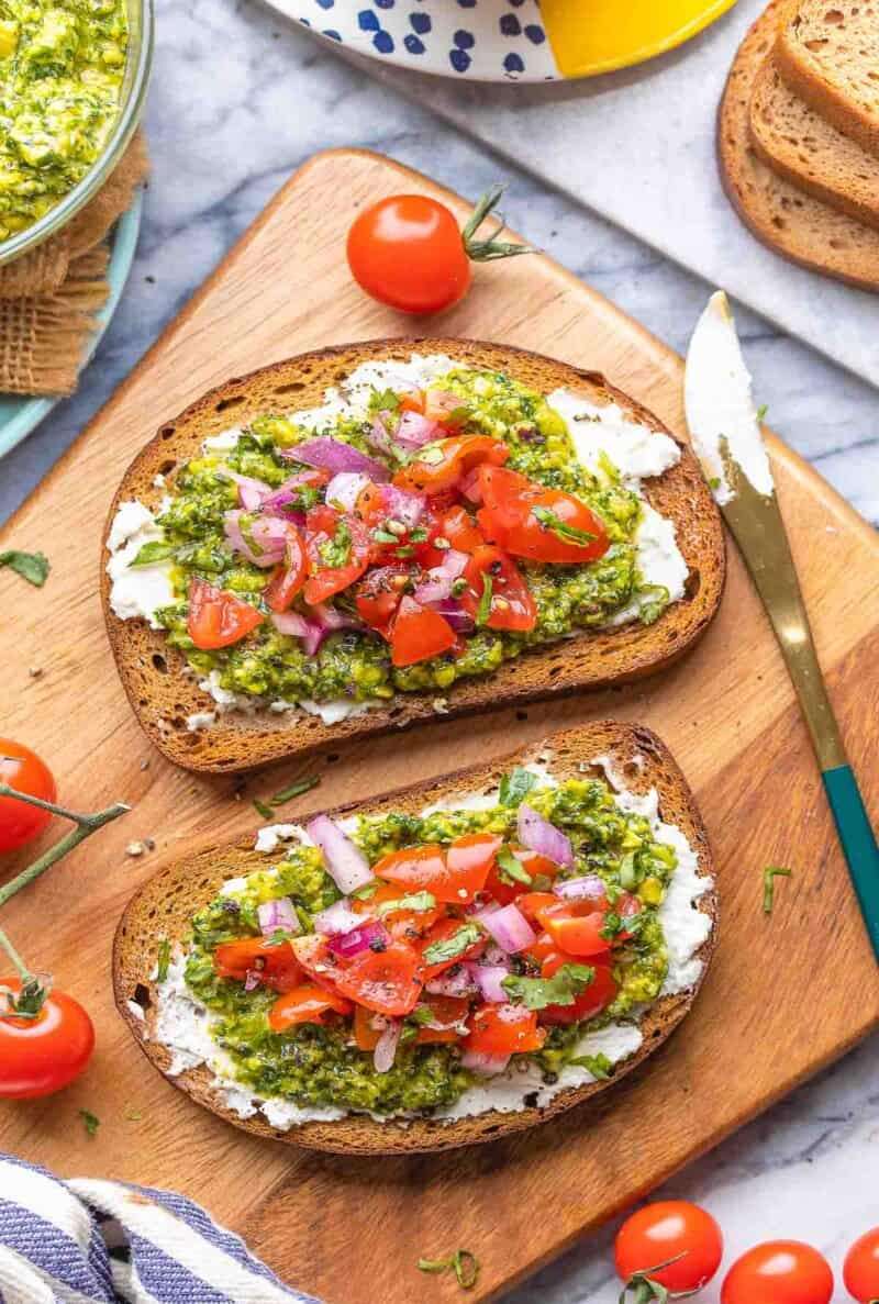 Tomato Pesto Toast online puzzle
