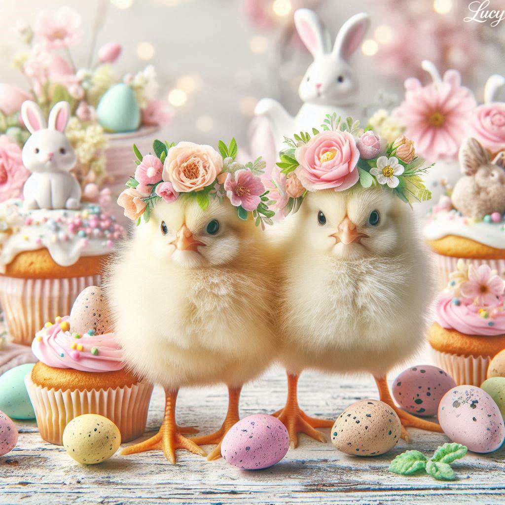 Two fluffy baby chicks jigsaw puzzle online