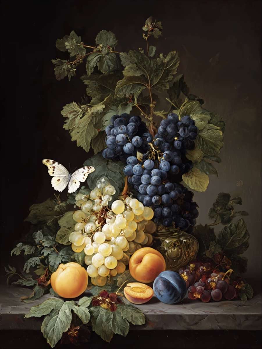 Winogronowy blask puzzle online