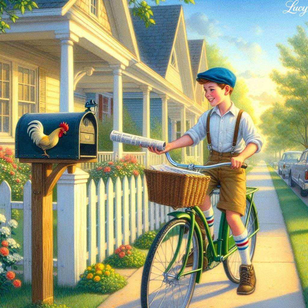 Cheerful young newspaper boy jigsaw puzzle online