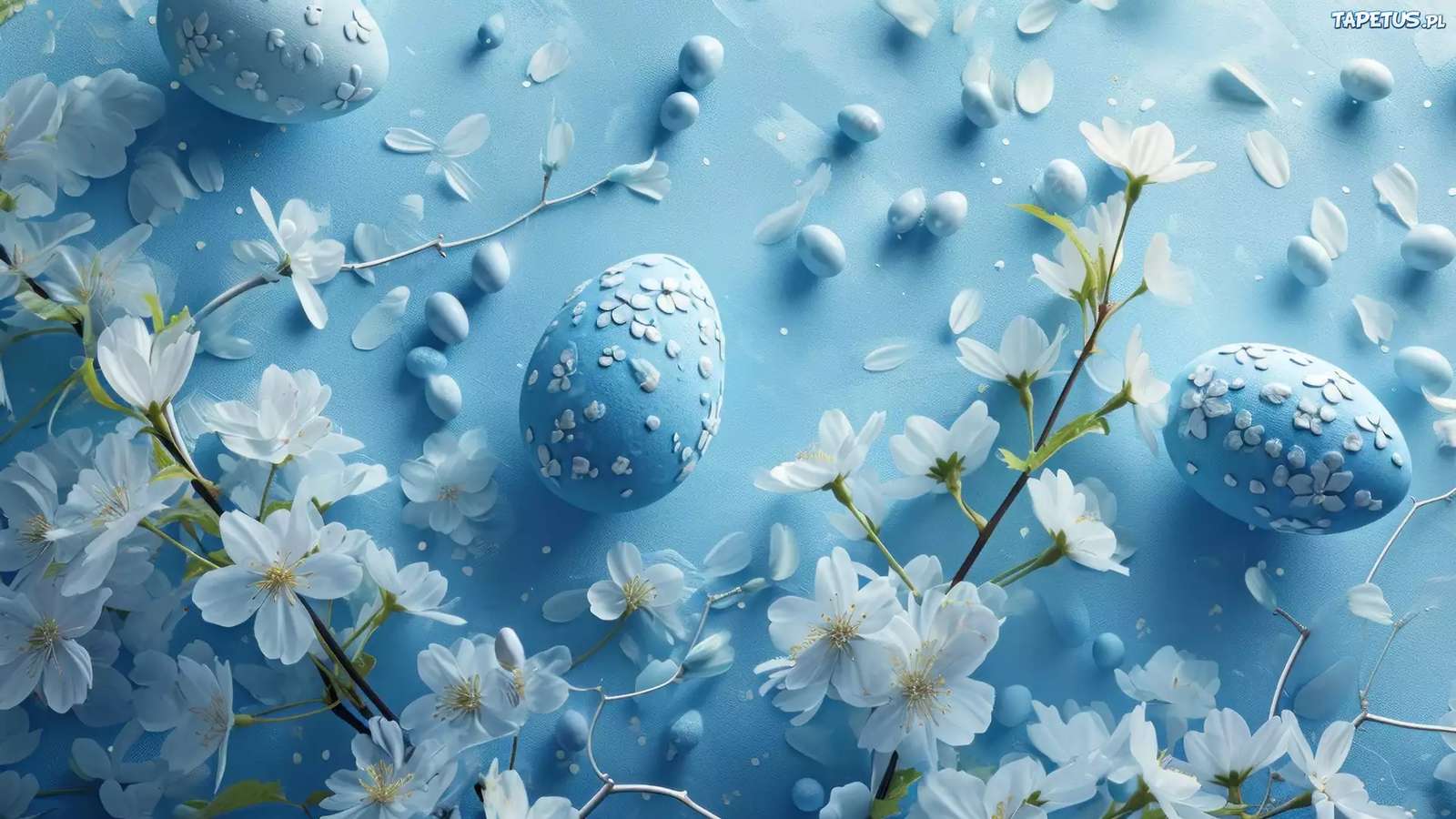 Blue Easter Eggs jigsaw puzzle online