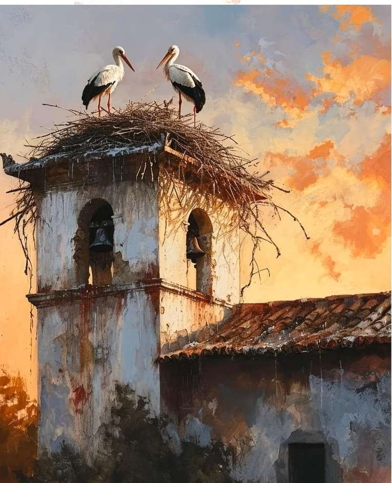 Le cicogne sono già arrivate! puzzle online