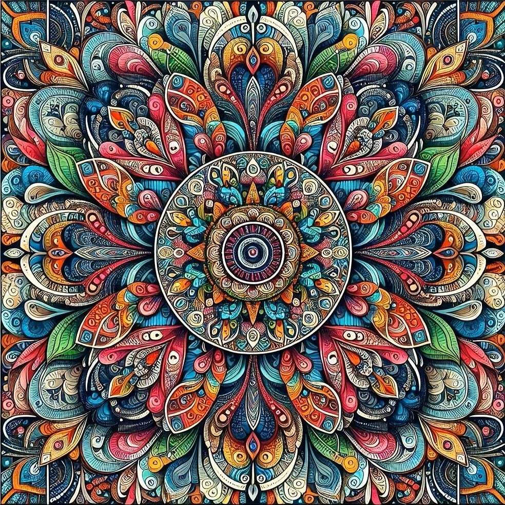 motivo mandala colorato puzzle online