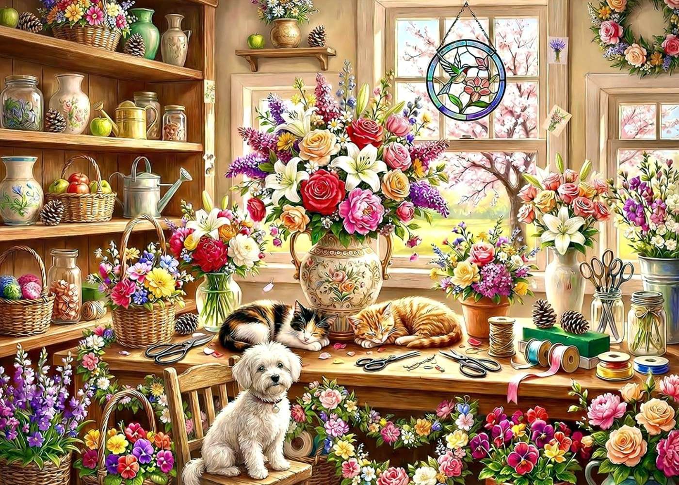 Accogliente rifugio floreale puzzle online