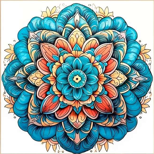 színes mandala minta kirakós online