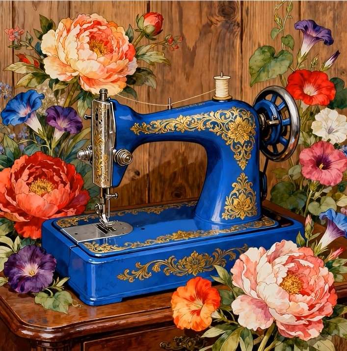vieille machine à coudre puzzle en ligne