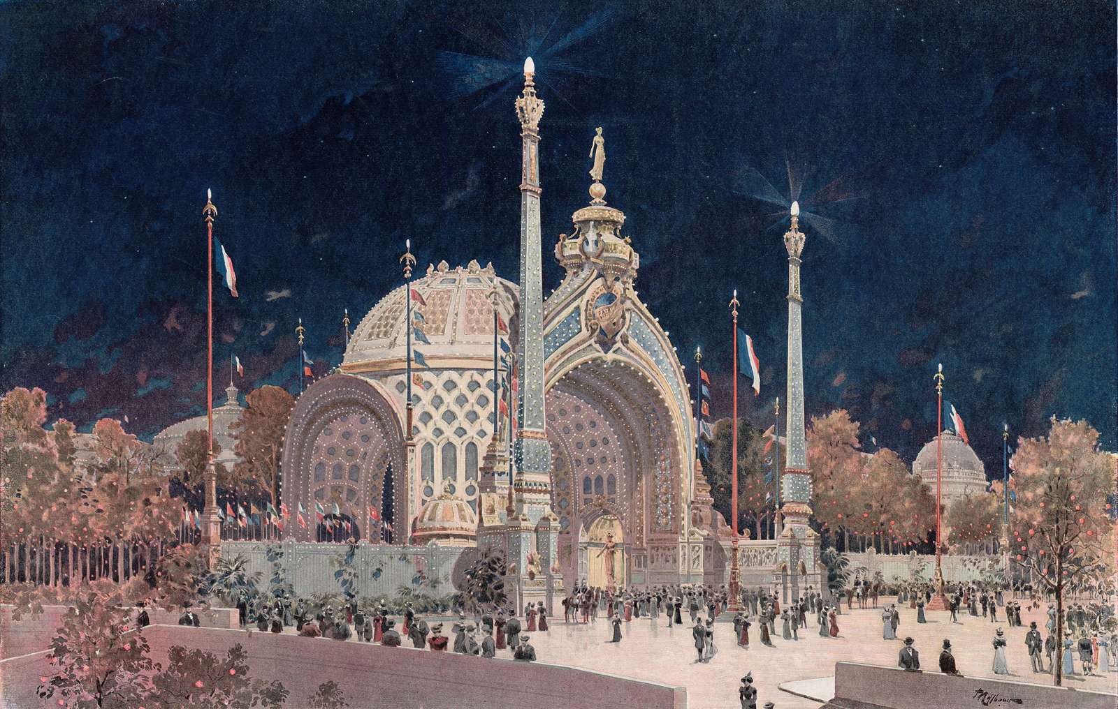 Hoffbauer F -1900- Brama Monumentalna, Wystawa Światowa puzzle online