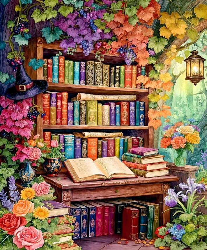 Raft pentru cărți înfloritoare puzzle online