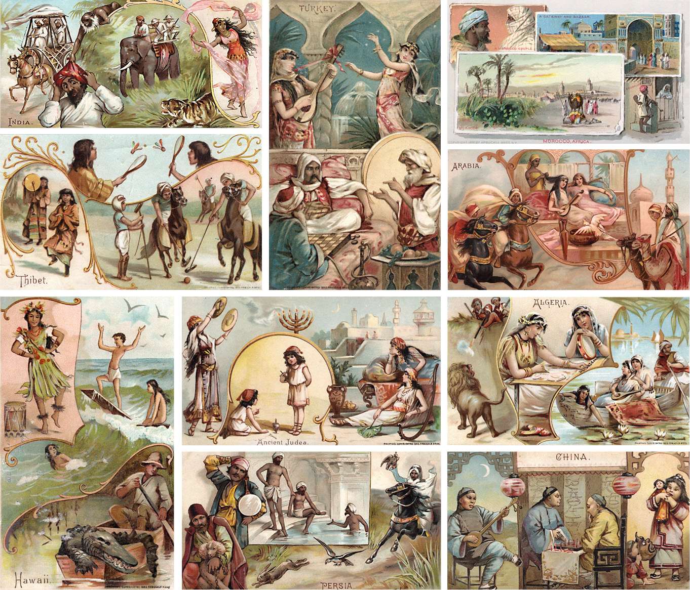 Arbuckle Bros. -1893- Pays d'Asie puzzle en ligne