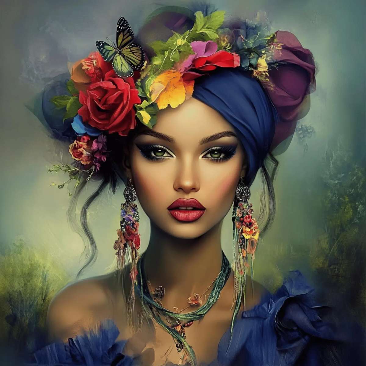 Les fleurs ne la décorent pas, elle ennoblit les fleurs. puzzle en ligne