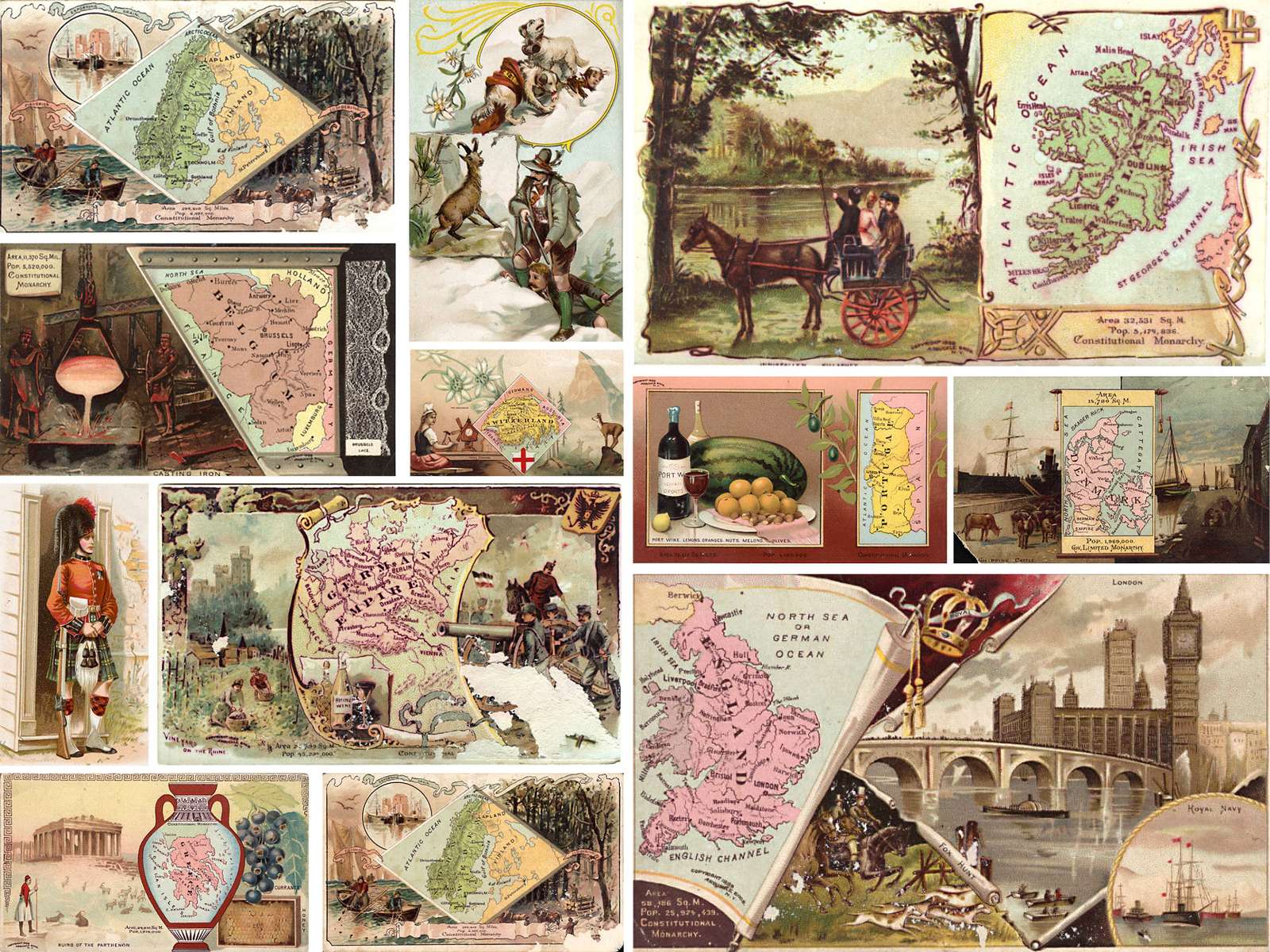 Arbuckle Bros. -1893- Economía europea rompecabezas en línea