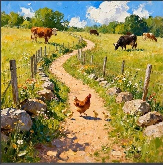 prairies et animaux ruraux puzzle en ligne
