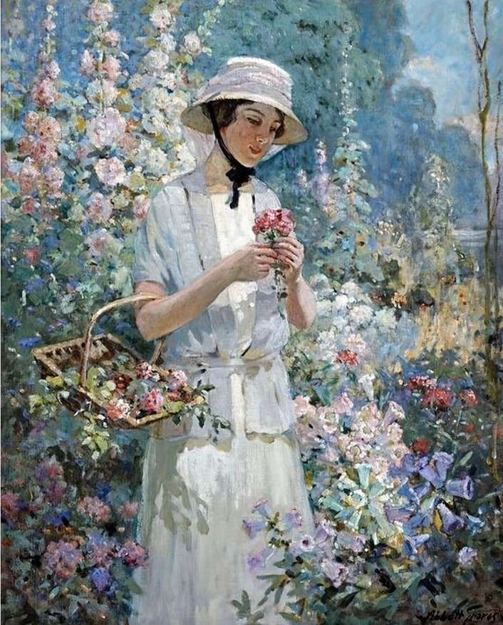 signora tra i fiori puzzle online