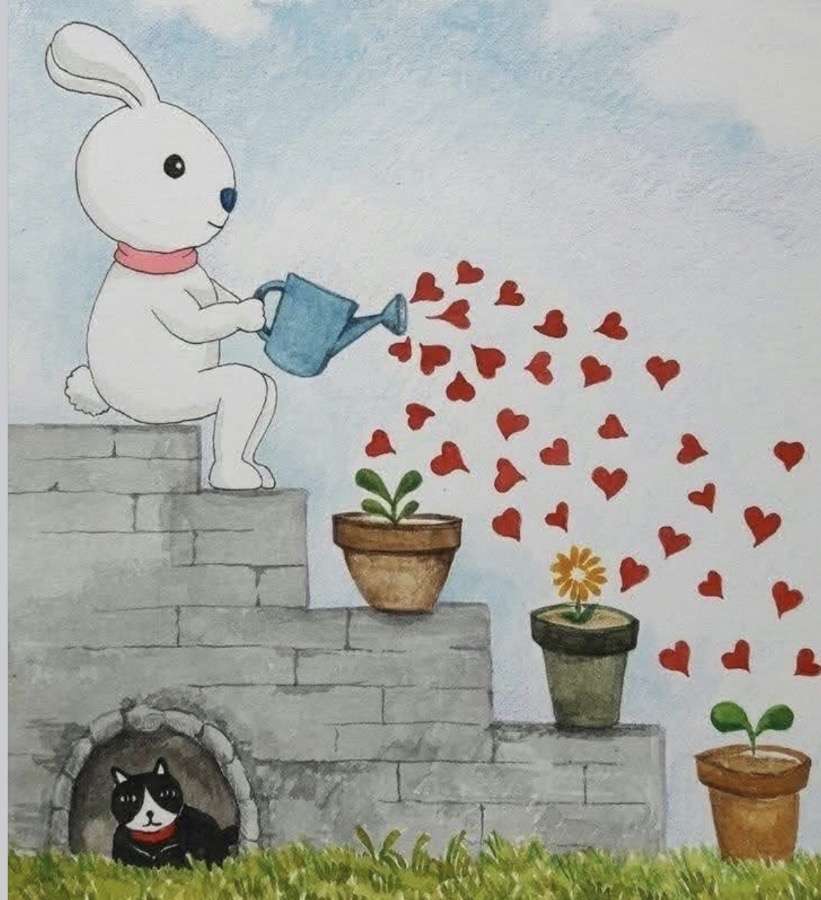 Trimiteți pace, iubire și zâmbete în felul vostru astăzi. jigsaw puzzle online