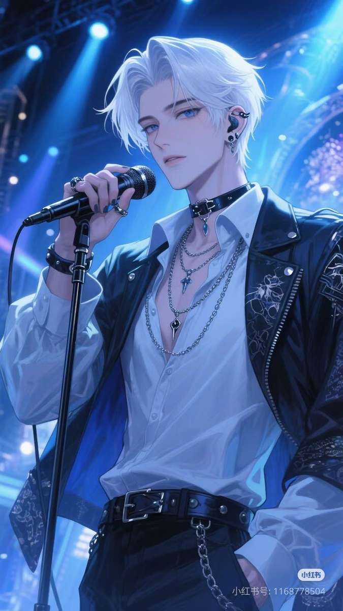 Anime pojkvän pussel på nätet