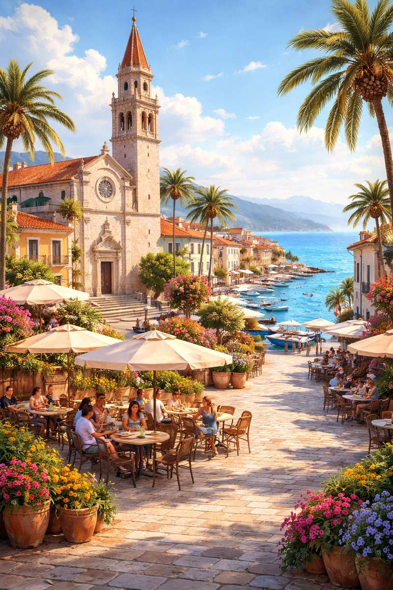 Ciudad costera rompecabezas en línea