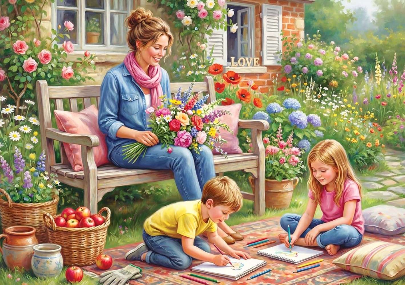 Family in the Garden jigsaw puzzle online