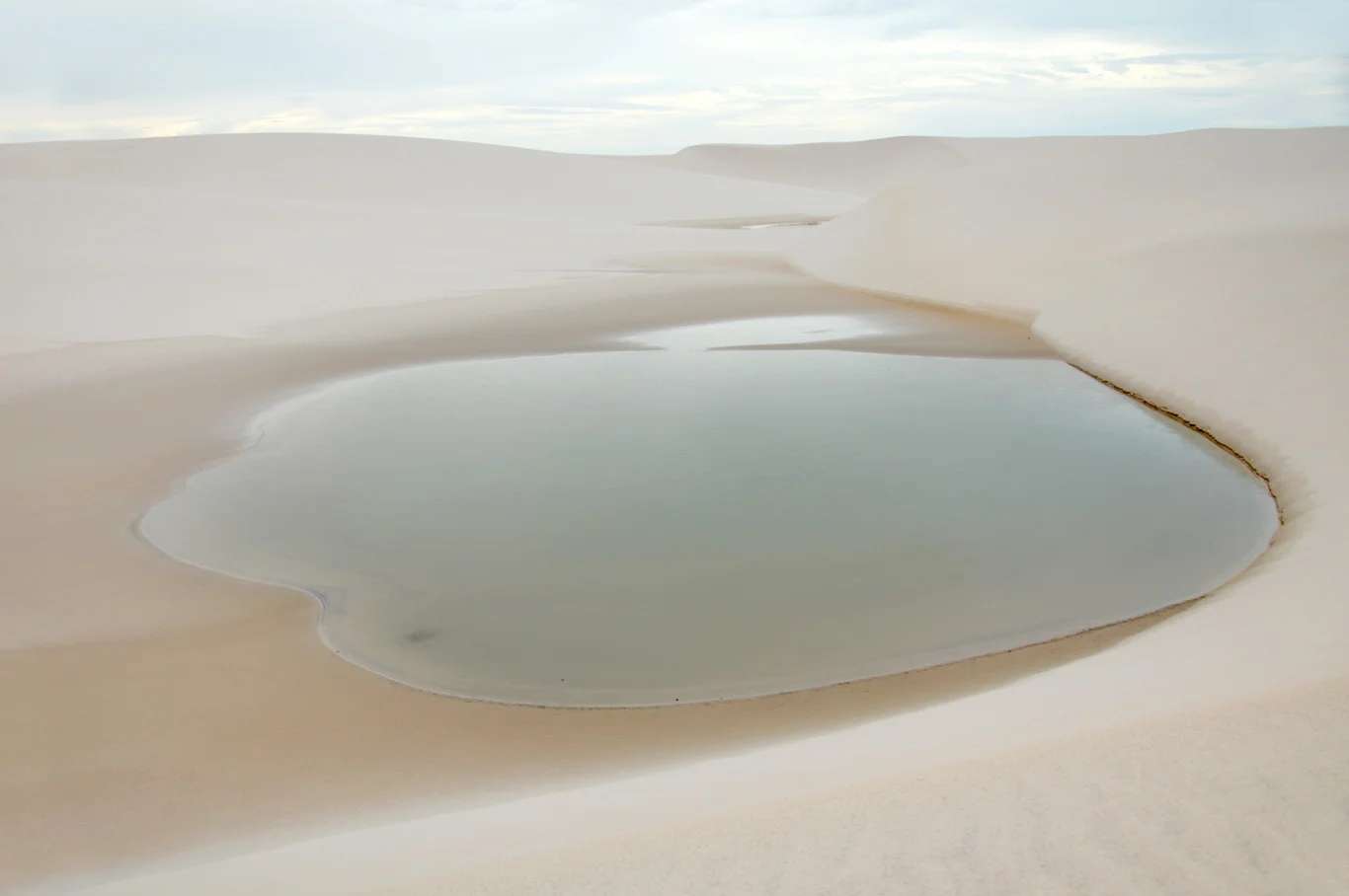 A small lake in the desert jigsaw puzzle online