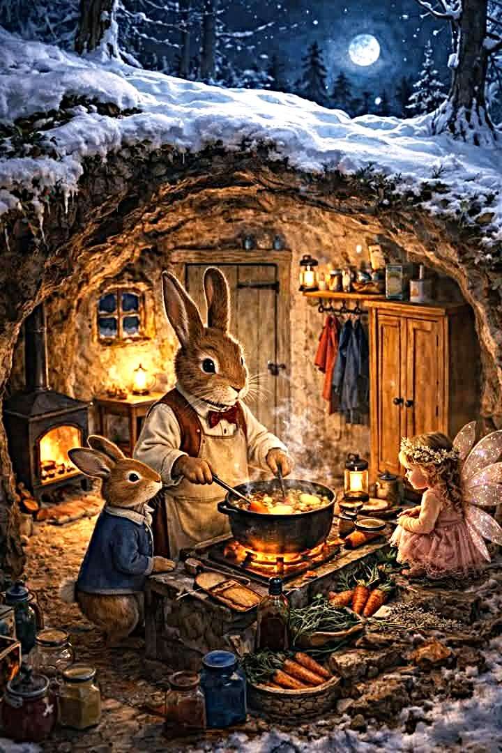 visita de uma fada entre os coelhos quebra-cabeças online