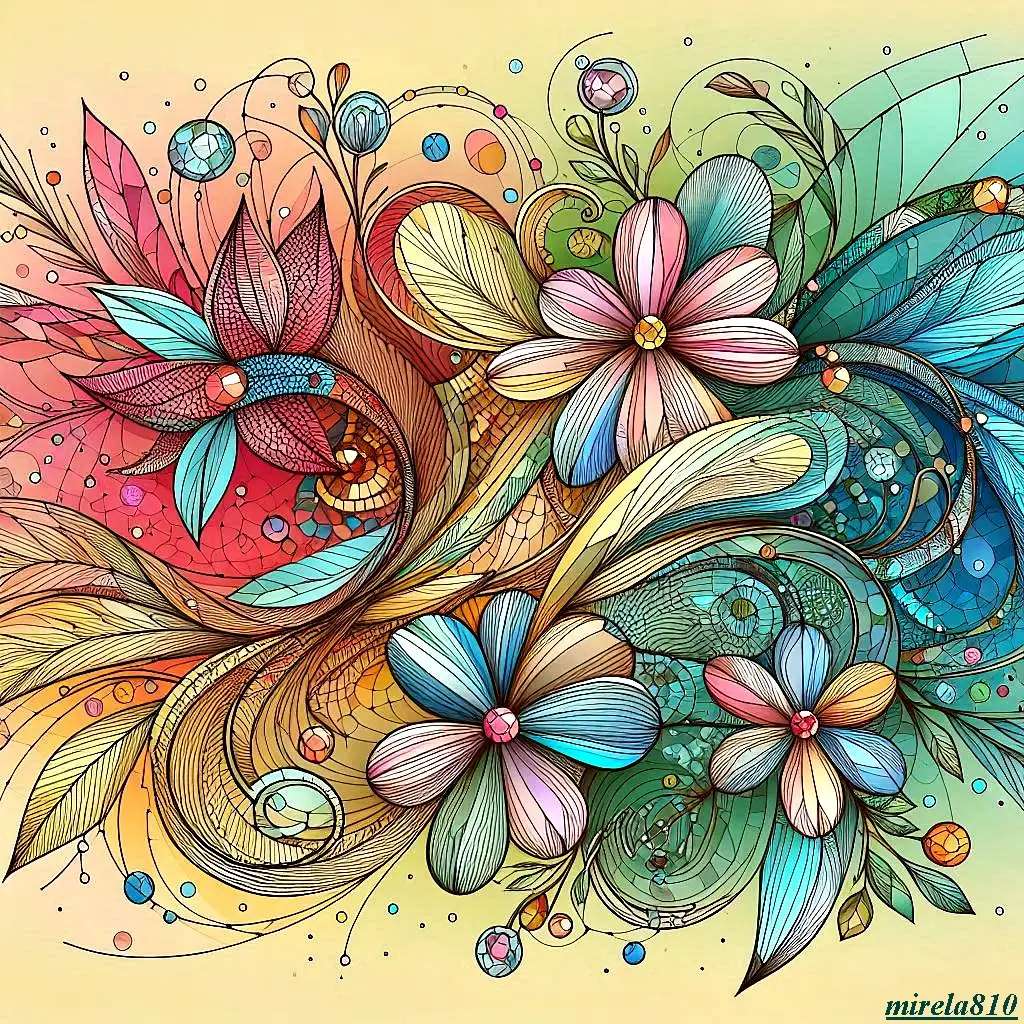 farbenfrohe Blumen Online-Puzzle