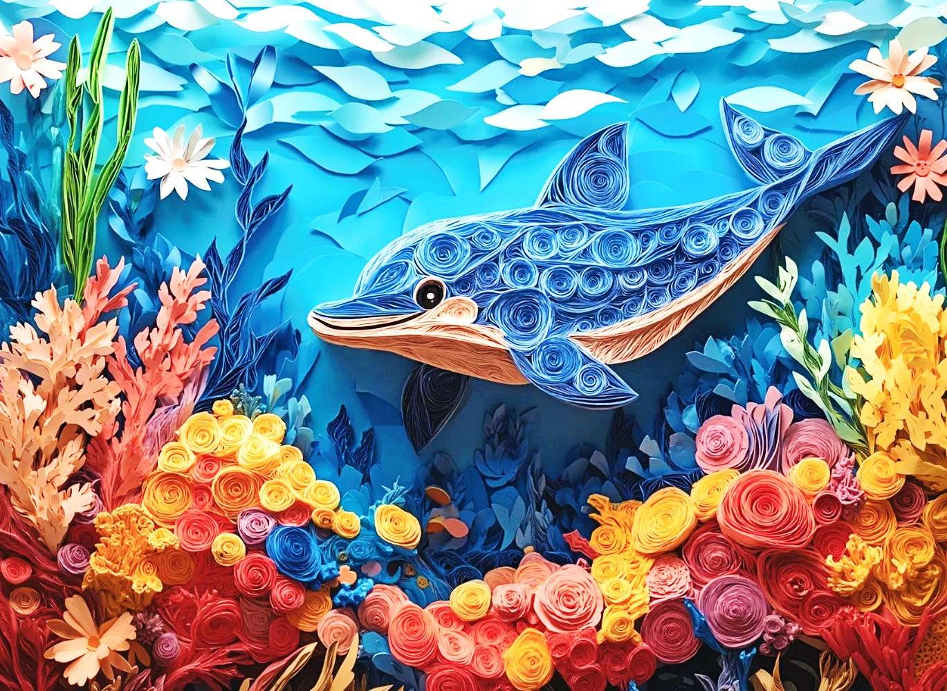 Récif des dauphins puzzle en ligne