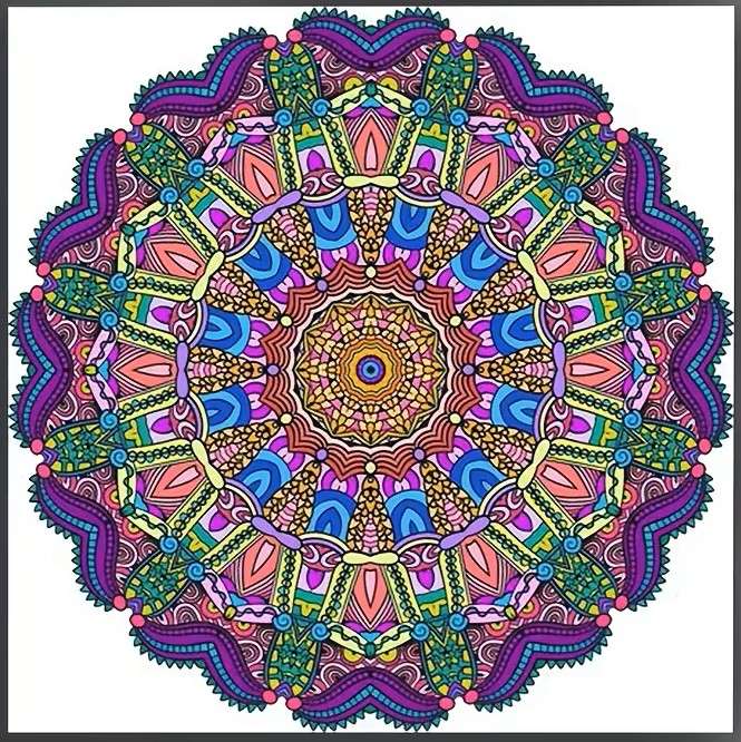 kolorowy wzór mandali puzzle online