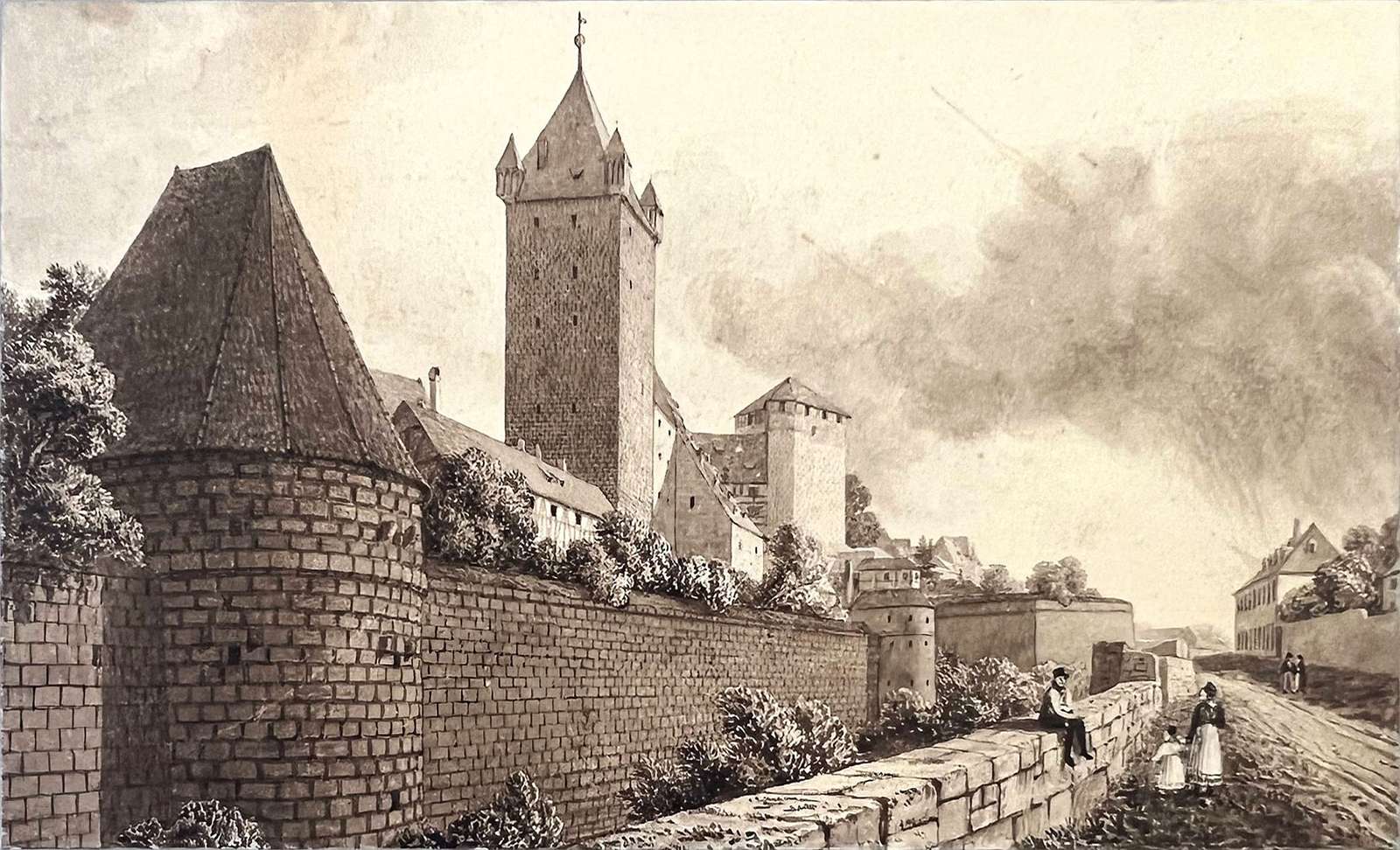 Batty R -1823- Castle from the northeast, Nuremberg online puzzle