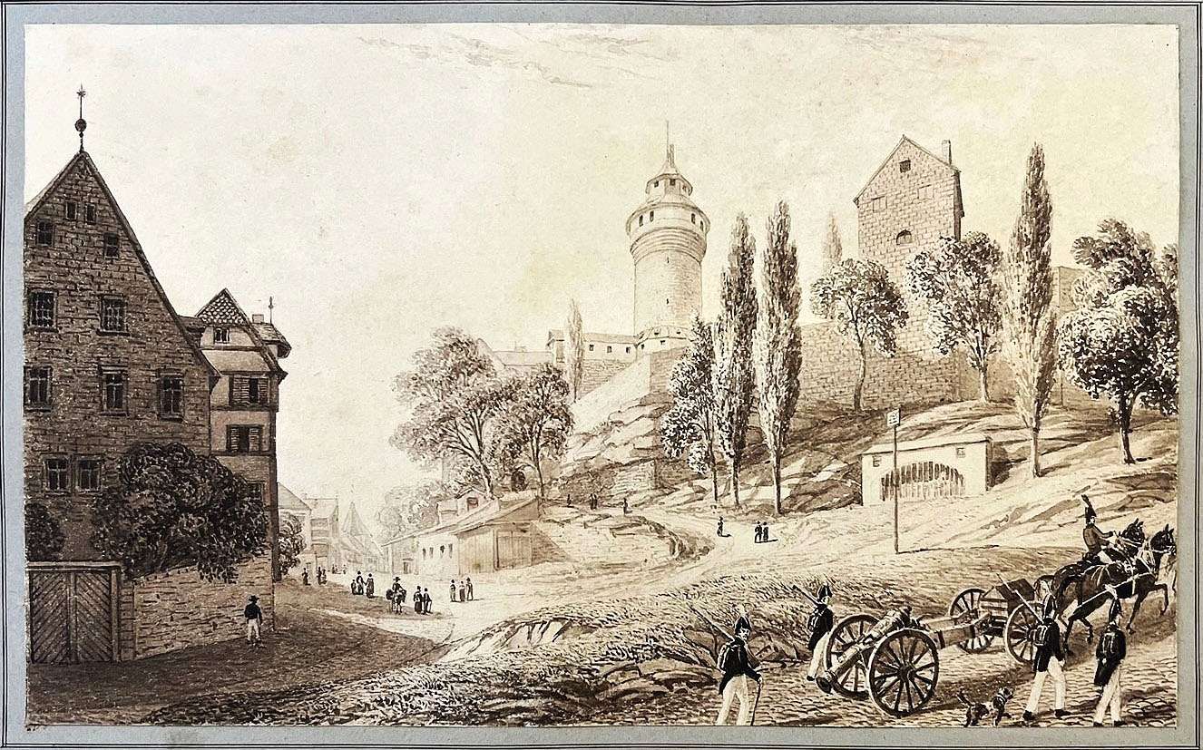 Batty R -1823- Castle from the southeast, Nuremberg jigsaw puzzle online