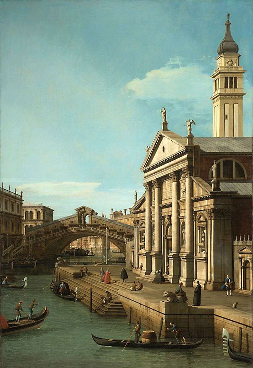 Canaletto -1750- Rialto Bridge, Venice online puzzle
