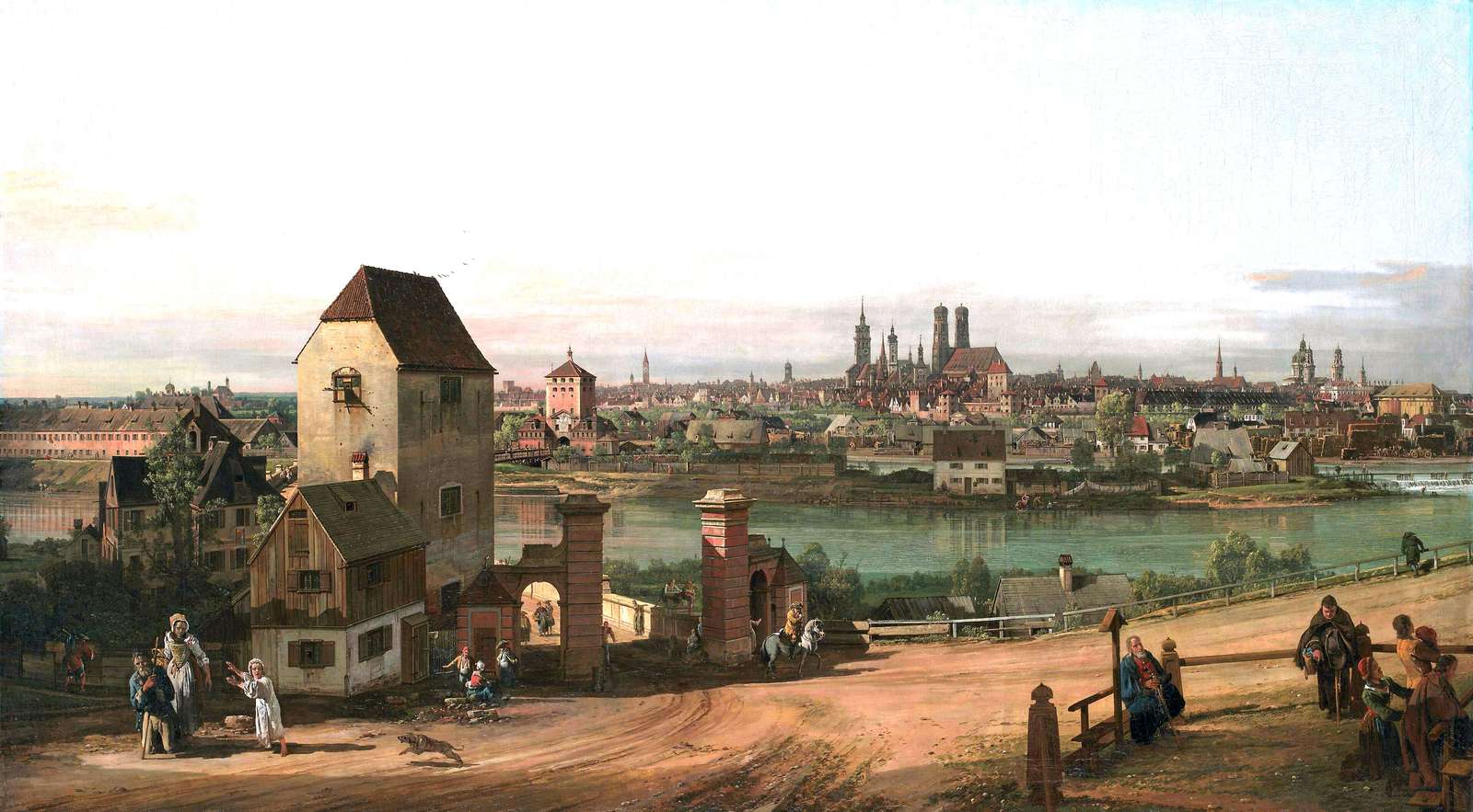 Canaletto -1761- Munich from Haidhausen online puzzle