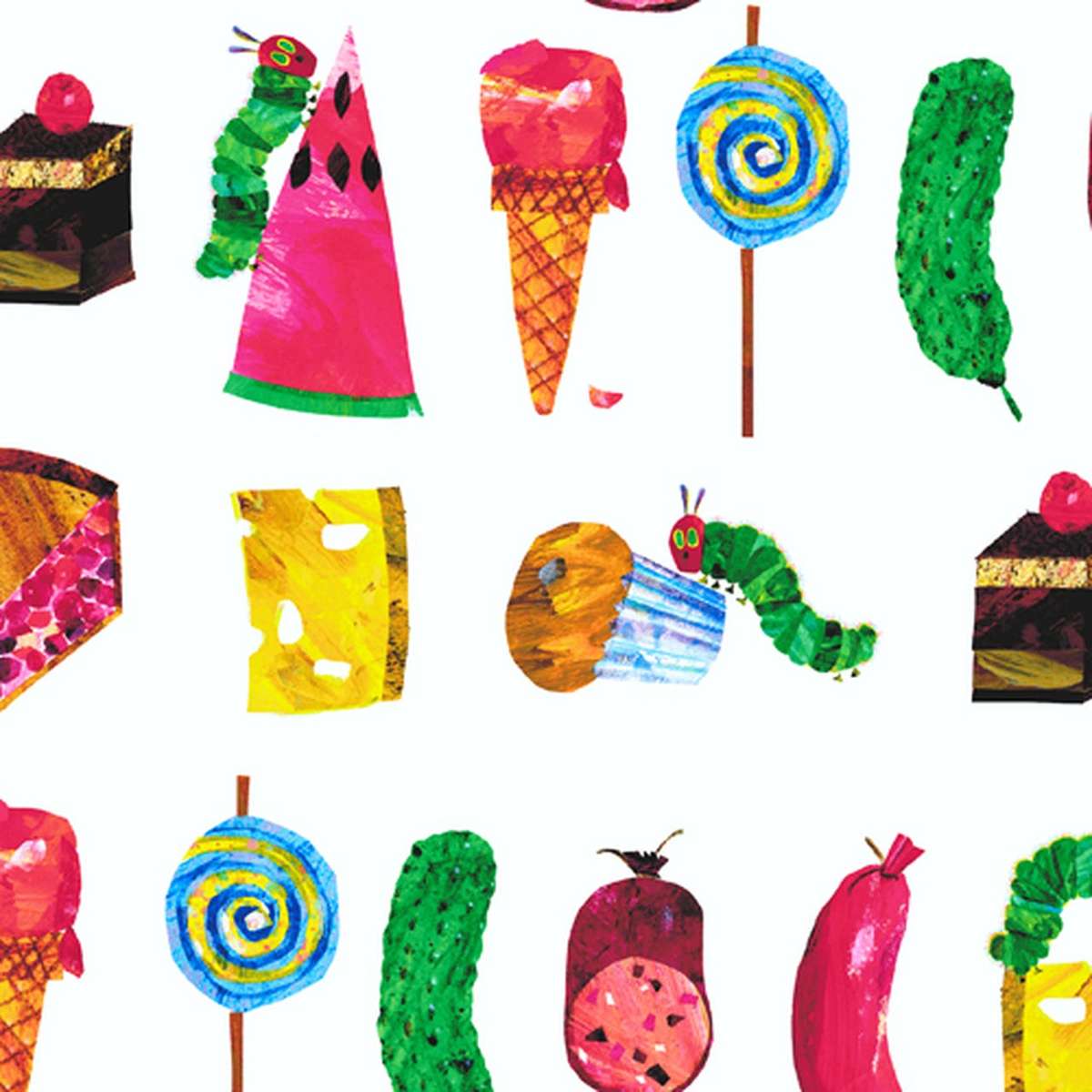 Catapillar + Food online puzzle