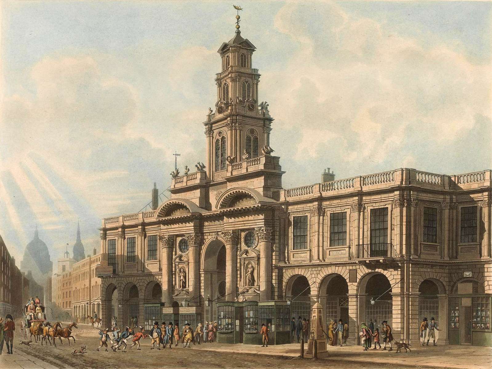 Havell D -1816- The Royal Exxchange, Cornhill jigsaw puzzle online