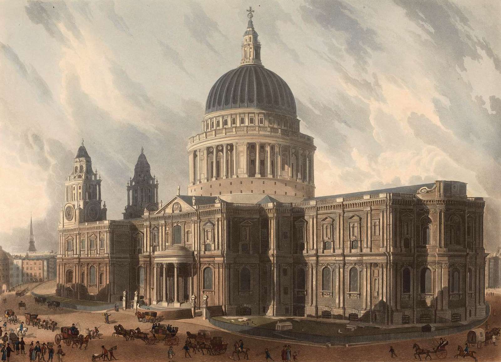 Havell D -1818- Southeast view of St. Paul's Cathedral jigsaw puzzle online