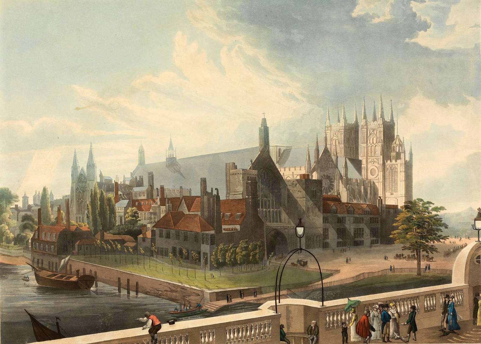 Havell D -1819- Westminster Hall and Abbey online puzzle