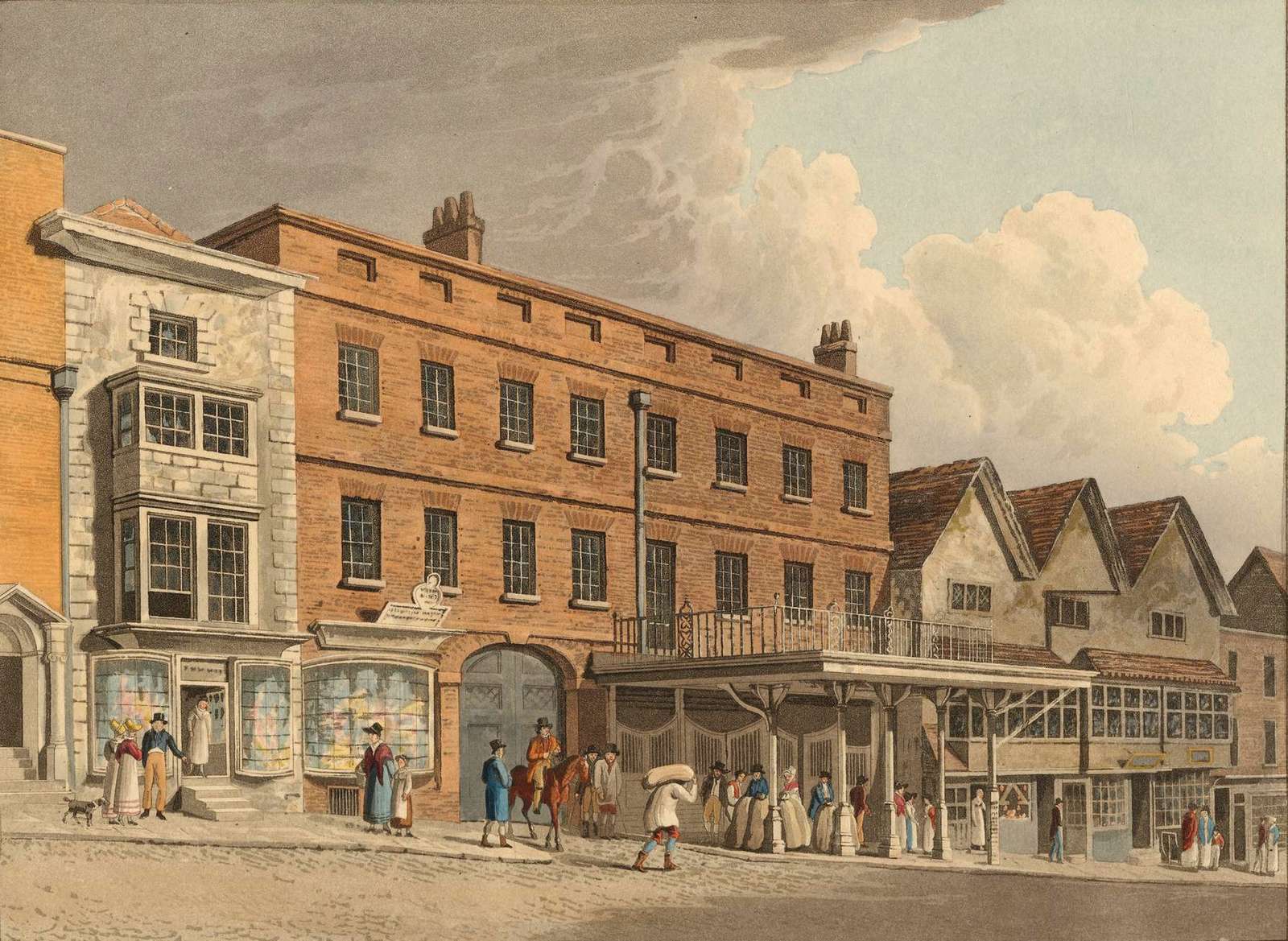 Havell R -1819- Old Grain Market and Tuns Inn online puzzle