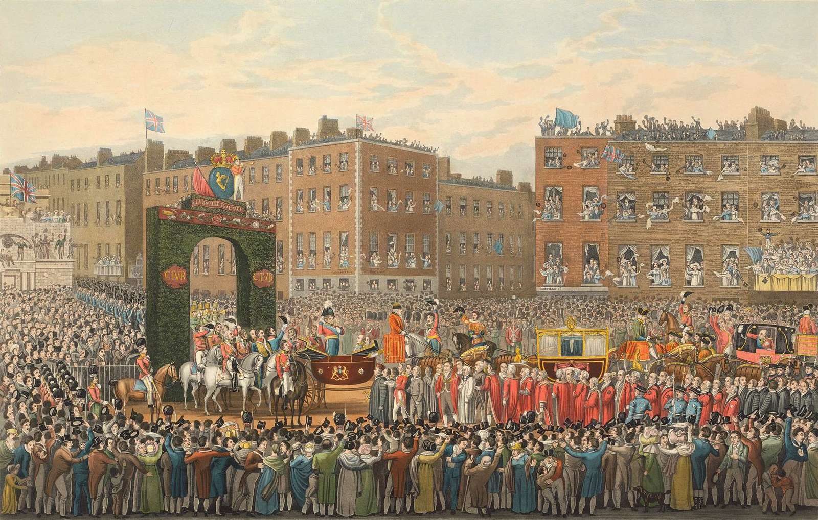 Havell R -1823- King George IV's entry into Dublin online puzzle