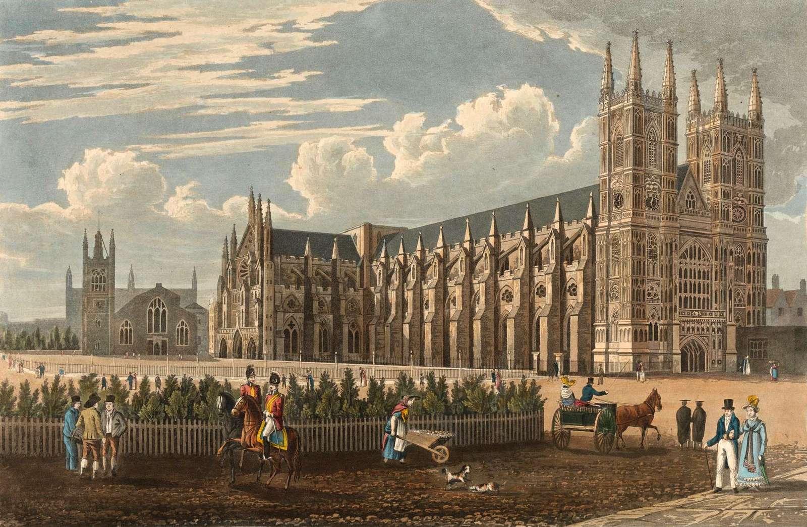 Havell R -1824- Westminster Abbey and St Margaret online puzzle