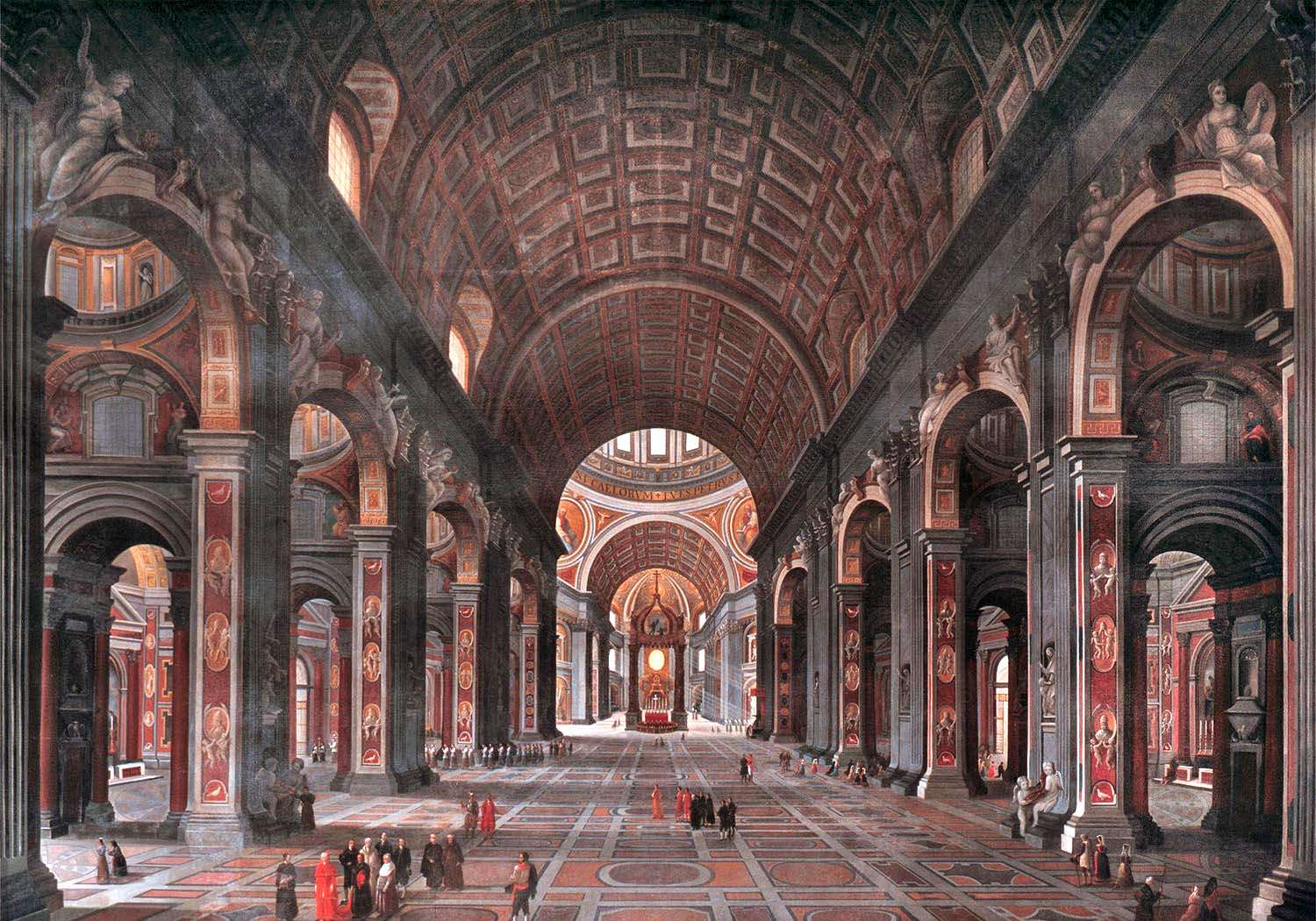 Cook J -1847- Interior view of St. Peter, Rome jigsaw puzzle online